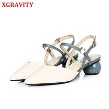 XGRAVITY New Strange Ball Heel Pointed Toe Sandals Elegant Women Closed Toe Princess Shoes High Wedding Pumps Party Shoes B166 2024 - buy cheap