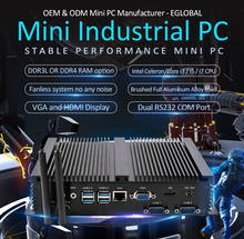 Hot selling Fanless Industrial Computer Rugged Mini PC i7 8565U i5 8250U 24 Hours Working 2 COM HD VGA Dual Display 300M Wifi 4K 2024 - buy cheap