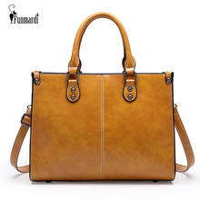 FUNMARDI Classic Large Capacity Hand Bag Luxury Design Women Handbag Patchwork Waxy Leather Shoulder Bags Female Top-Handle Bags 2024 - buy cheap