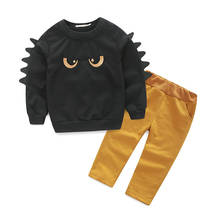 Biniduckinho criança meninos conjunto de roupas primavera outono algodão roupas para crianças meninos desenho pulôver calças roupas infantis 2024 - compre barato
