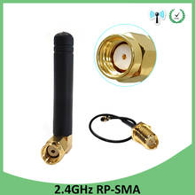 2.4 ghz antena wi-fi antena RP-SMA conector 2.4 ghz antenas 2.4g wifi iot roteador ipx para sma macho trança cabo de extensão 2024 - compre barato