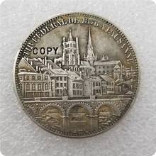 1876 Швейцария 5 Франкен съемки фестиваль копия памятные монеты-реплики монет медаль коллекционные монеты 2024 - купить недорого