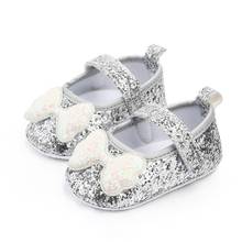 Autumn Baby Girl First Walkers Anti-Slip Casual Walking Shoes Sequin Bow Design Sneakers Soft Soled 2024 - buy cheap