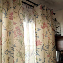 American Semi-Blackout Curtains for Living Room Bedroom Pastoral Luxury Curtain Flower Printed Countryside Sheer Curtains Drape 2024 - buy cheap