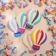 Baby Teether Toy Silicone Hot Air Balloon Shape Teether Food Grade Colorful Bead Kids DIY Handmade Necklace Toys Accessories 2024 - buy cheap