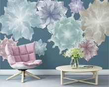 Beibehang personalizado nórdico pintados à mão flores luz de luxo moderno e minimalista sofá tv cabeceira fundo papel parede 2024 - compre barato