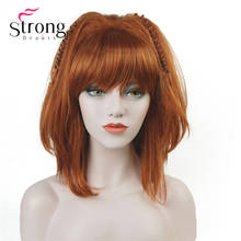 StrongBeauty Cosplay Alla Pugacheva Hairstyle Copper Red Black Blonde Party Wig Halloween Wigs Women's Full Synthetic Hair 2024 - buy cheap
