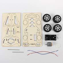 Modelo de coche de carreras eléctrico para niños, Kit creativo de madera para ensamblaje de ciencia física, juguete de experimento de ciencia, regalo 2024 - compra barato