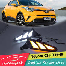 Pair LED DRL For Toyota C-HR CHR 2017 2018 2019 Daytime Running Light Fog Lamp With Turn Signal 2024 - buy cheap