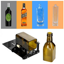 Herramientas de corte de botellas de vidrio, cortador de esculturas de vino y cerveza, máquina de corte de vidrio para bricolaje, almohadilla de Metal, soporte para botellas 2024 - compra barato