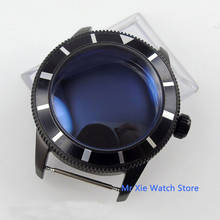 BLIGER 46 мм стерильный чехол для часов из нержавеющей стали черный вращающийся чехол для часов подходит для ETA 2836 2024 - купить недорого