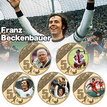 European Footballer Gold Plated Commemorative Coins German The Emperor Collectible Sports Challenge Coin Souvenir Gifts for Men 2024 - buy cheap