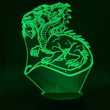 Lámpara Led de luz nocturna para niños, dragón chino bonito, multicolor con control remoto, mágico, 3D, para Decoración 2024 - compra barato