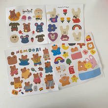 Cute Cartoon Bunny Bear Decorative Sticker Girl Hand Account Laptop Suitcase Diy Labels Sealing Stationery Stickers Scrapbooking 2024 - buy cheap