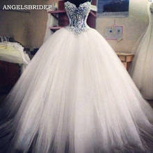 ANGELSBRIDEP-Vestido De novia De boda con perlas ostentosas, largo hasta el suelo, Formal, bohemio 2024 - compra barato