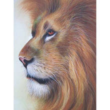 100% Full 5D Diy Daimond Painting "Lion" 3D Diamond Painting Round Rhinestones Diamant Painting Embroidery Animals 2024 - buy cheap