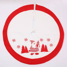 90cm White Red Christmas Tree Skirt  Xmas Floor Mat Ornaments Decor Ornaments Base Floor Mat Cover Home Party Decor 2024 - buy cheap