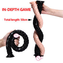 50cm Long Dildo Anal Sex Toy For Woman G Spot Dildo Realistic Penis Butt Plug Fish Scale Texture Masturbator Goods For The Adult 2024 - buy cheap