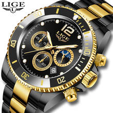 2021 New Arrival Mens Watches LIGE Top Brand Luxury Diver Watch For Men Sports Chronograph Quartz Wristwatch Relogio Masculino 2024 - buy cheap