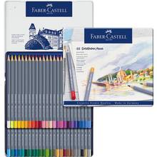 Lapis de cor solúvel em água faber-castell alemanha, com caixa de ferro, 12 cores, 24 cores, 36 cores e 48 cores. 2024 - compre barato