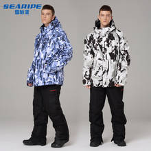 SEARIPE-traje de esquí para hombre, ropa supercálida, chaqueta de Snowboard y pantalones, traje impermeable a prueba de viento, chaqueta de esquí de invierno 2024 - compra barato