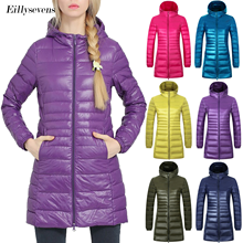 Ultra-light Plus Size Thin Down Jacket Women 2020 Autumn Winter Slim Short Hooded Warm White Duck Down Coat Women Outerwear 2024 - buy cheap