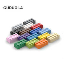 Guduola-piezas de bloques de construcción, 3001 ladrillo 2x4, piezas pequeñas MOC, bloques de construcción, juguetes, base de ladrillo alto, 15 unids/lote 2024 - compra barato