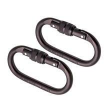 2pcs Oval-Shape 25KN Screw Locking Carabiner Rock Climbing Rappelling Rescue Equipment 110 X 60mm 2024 - buy cheap