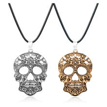 HANCHANG Fashion Jewelry Mexican Sugar Skull Pendant Necklace Day Of The Dead Skeleton Necklace Women Men Best Accessories Gift 2024 - buy cheap