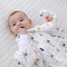 Saco de dormir infantil, gaze de algodão para bebês recém-nascidos, cobertor enrolável, toque macio para crianças, saco de dormir de pele de algodão 2024 - compre barato