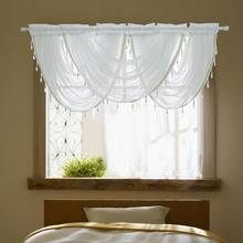 Solid Color Semicircle Kitchen Short Curtain Window Valance Drape Home Decor 2024 - buy cheap