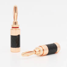 Carbon Fiber Series Rose Gold Plated Banana connector, Audio speaker cable Interconnect jack 2024 - buy cheap