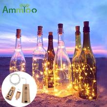 Ammtoo 2M 20LEDs Wine Bottle Cork Light Copper Wire Bottle LED String Light DIY Christmas Wedding Party Garland Fairy Lights 2024 - buy cheap