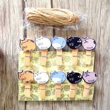10pcs/Lot Cartoon Clip Cat And Soldier Three Design wooden Craft Clips Decoration For Gifts 2024 - buy cheap