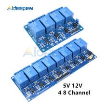 5V 12V 4 8 Channel Relay Module With Optocoupler Relay Output 4 8 Way Relays Module For Arduino AVR ARM MCU PLC Control Board 2024 - buy cheap