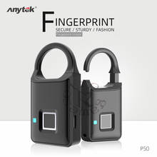 Hot Sale Fingerprint Lock Skillful Manufacture Anytek P50 Fingerprint Lock Anti Theft Padlock USB Rechargeable Suitcase Lock 2024 - buy cheap