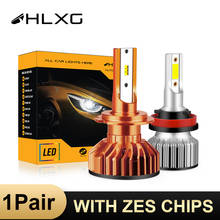 HLXG Mini h7 led lamp with ZES h4 bulb 9005 9006 hb3 hb4 6000k 10000LM h8 H9 h11 fog bulbs nebbia car lights auto led headlight 2024 - buy cheap
