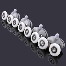 8x Twin Shower Glass Door 4 Top / 4 Bottom Rollers Runners Wheels Pulleys 23mm/25mm 2024 - buy cheap