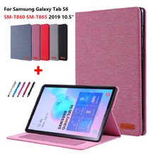 Cowbiy Stand Cloth Ultra Slim Cover For Samsung Galaxy Tab S6 Case 2019 SM-T860 SM-T865 T860 T865 10.5 inch Tablet Funda + Pen 2024 - buy cheap