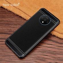 For OnePlus7T One Plus 7T Luxury Leather Texture Soft TPU Silicone Case Back Cover For OnePlus 7T 6.55 inch Phone Cases Coque 2024 - buy cheap