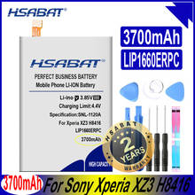 Hsabat bateria de celular libat1660erpc, bateria de 3700mah para sony xperia xz3 h8416 h9436 h9493, bateria de telefone inteligente 2024 - compre barato