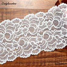 2Yards 17.5 cm Wide White Elastic Stretch Lace Trim Ribbon Elastic Lace Fabric Bra Apparel Lace Lingerie Garters swimsuit Sewing 2024 - buy cheap