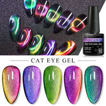 MEET ACROSS Cat Eye Nail Gel Polish 9D Laser Magnet Varnish Soak Off UV LED Shimmer Magnetic Lacquer Shiny Beauty Design Polish 2024 - купить недорого