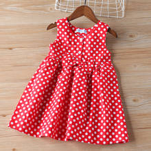 Girls Clothes New Summer Kids Dress For Girls Crew Neck Dot Bow Vest Princess Dress Toddler Baby Girl Dress 2024 - buy cheap