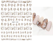 Impressão de mármore elegante unhas arte manicure volta cola decalque decorações design etiqueta do prego para unhas dicas beleza 2024 - compre barato
