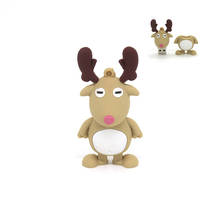 Cartoon Deer Elk USB Flash Drive Christmas Gift Pen Drive 64G PenDrive 8GB/16GB /32G/4G Memory Flash Card High Quality Usb Stick 2024 - buy cheap