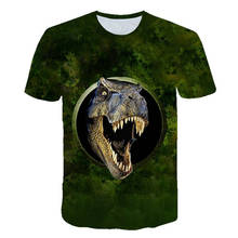 Summer Brand New Children T-Shirt Animal Dinosaur 3D Boys/Girs O-neck Short Sleeve T-shirts Casual Trendy Kids Loose Large Size 2024 - buy cheap