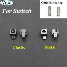 Yuxi 1 par de fecho deslizante para a esquerda/direita de plástico/suporte de trava de metal para nintendo switch joy-con, peças para ferramentas de reparo soltas ns 2024 - compre barato