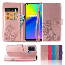 Floral Magnetic Flip Wallet Cover For OPPO A15 A72 A73 A93 5G A52 A72 A92 F17 F19 Pro Find X2 Lite X3 Neo Kickstand Wrist Strap 2024 - buy cheap