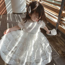 Платье для маленьких девочек; Летнее платье принцессы с блестками для маленьких девочек; Вечерние платья для первого дня рождения; Хлопковые Бальные платья для подростков; Vestidos 2024 - купить недорого